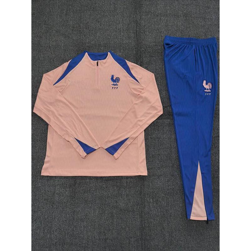 Adult National Team Soccer Training Jerseys Long Sleeve Half Zip Cotton Blend Sports Wear