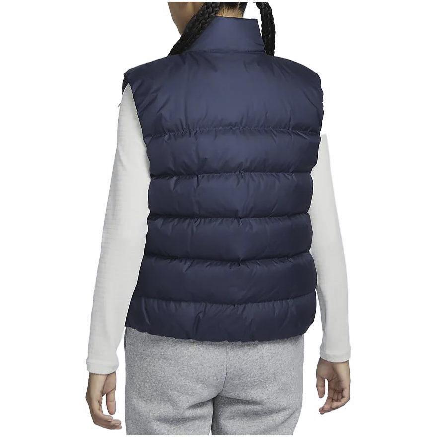 Nike Therma-Fit Windrunner Sportswear Solid Color Stand Collar Casual Down Vest Women Vests Obsidian FZ1104-451