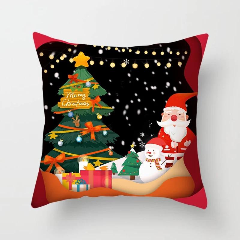 Christmas Home Pillowcases Christmas Printed Bed Home Decoration Cushion Covers Christmas Decoration Pillowcases