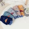 Children Gloves For 4-8 Years Boys Girls Winter Knitted Soft Warm Cartoon Car Full Finger Gloves