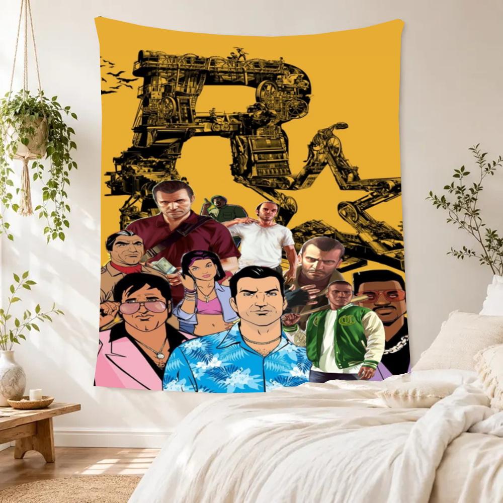 Gta Wall Tapestry Handmade Look Suitable For Dorm Wall Studio Wall Reading Corner Multipurpose Boho Decor Gift For Friends Family