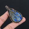 Lapis Lazuli Pendant Handmade Gemstone Jewelry, 999 Copper Wire Wrapped Pendant ,Unique Design Jewelry Pendant