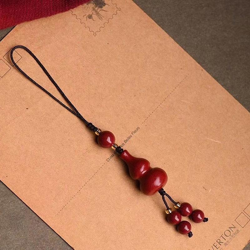 DIY Dekorace Ručně vyráběná čínská cinabaritová tykev Klíčenka na tašky Mobilní telefony Unisex přívěsek Dárek