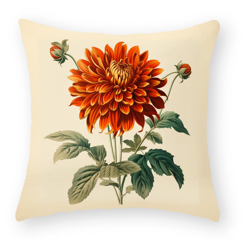 New Flower Series Pillowcases Simple Sofa Decorative Pillows Car Seat Cushions