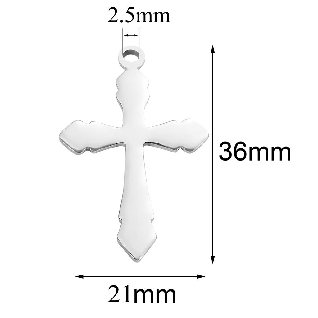 20pcs/lot Stainless Steel Cross Charms Pendants For Jewelry Making Christian Cross Jewelry Making Charms Connector Accessories