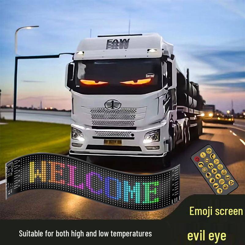 Truck Devil Eye Bluetooth LED Light: Dynamic, Flexible Advertising Screen for Vehicles