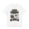 Disassembled Car Parts T Shirt Automotive Engine Diagram Vintage Comfortable Top For Everyday Wear Fashion Casual