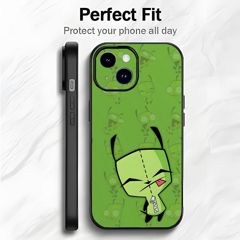 Quirky Cult Cartoon I-Invader Zim Phone Case Phone Case Soft Packaging Lightweight For iPhone17 16 15 14 13ProMax
