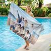 1 Stück S-SKZ Seaside Strandtuch Groß Schnelltrocknendes Handtuch Geeignet für Strand Yoga Pool Fitnessstudio Handtuch Sommergeschenk für Freunde Sandfrei