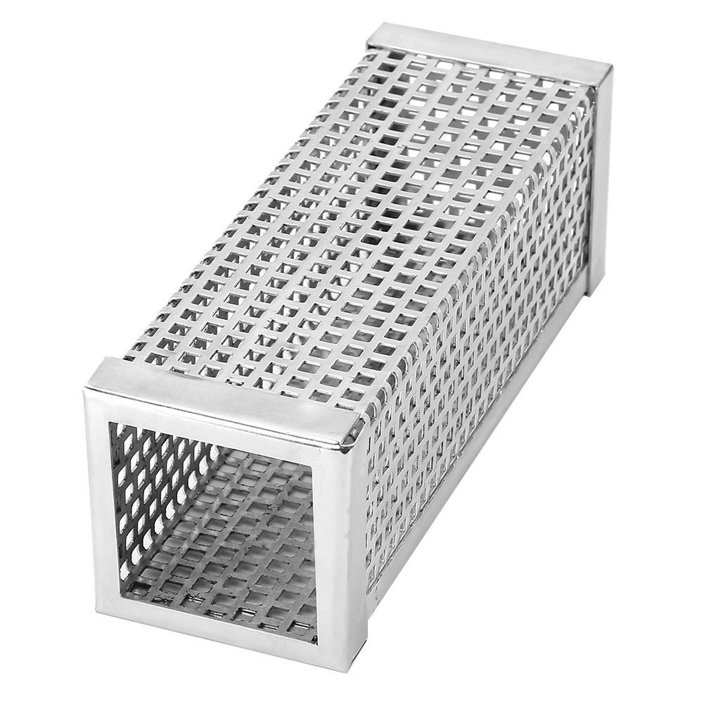 304 Stainless Steel Square BBQ Grill Smoker Tube Tools Outdoor Barbecue Accessory 6in