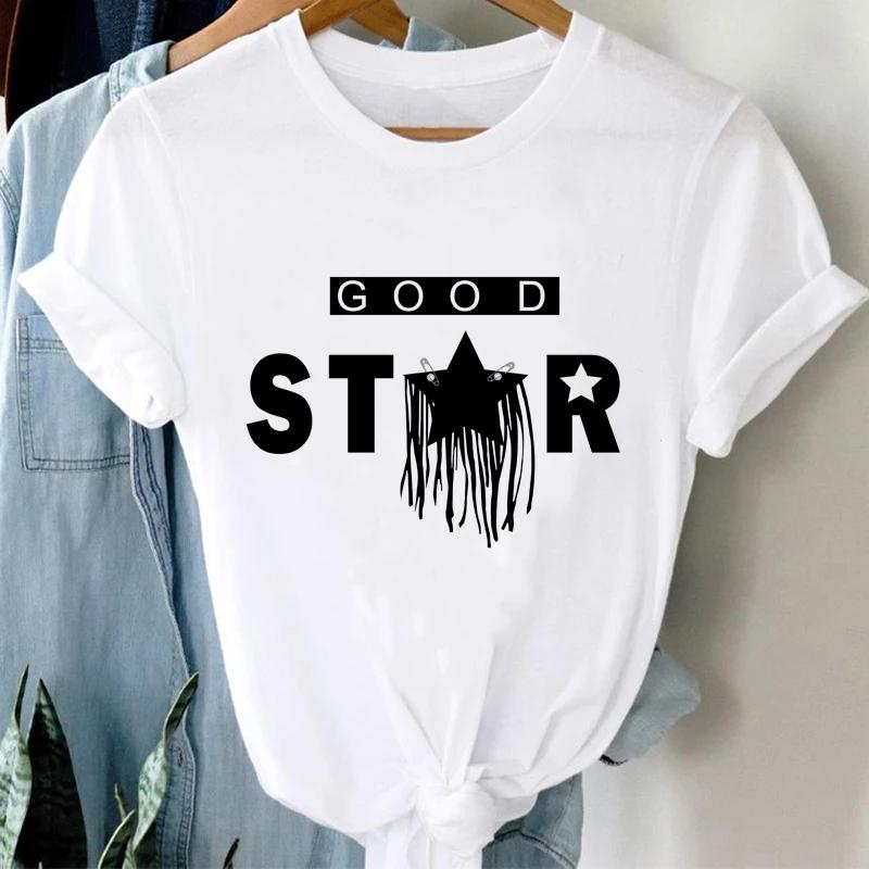 Women Ice Cream Casual Cute Beach 90s Cartoon Short Sleeve Graphic Summer Fashion Print Female Clothes Tops Tees Tshirt T-Shirt