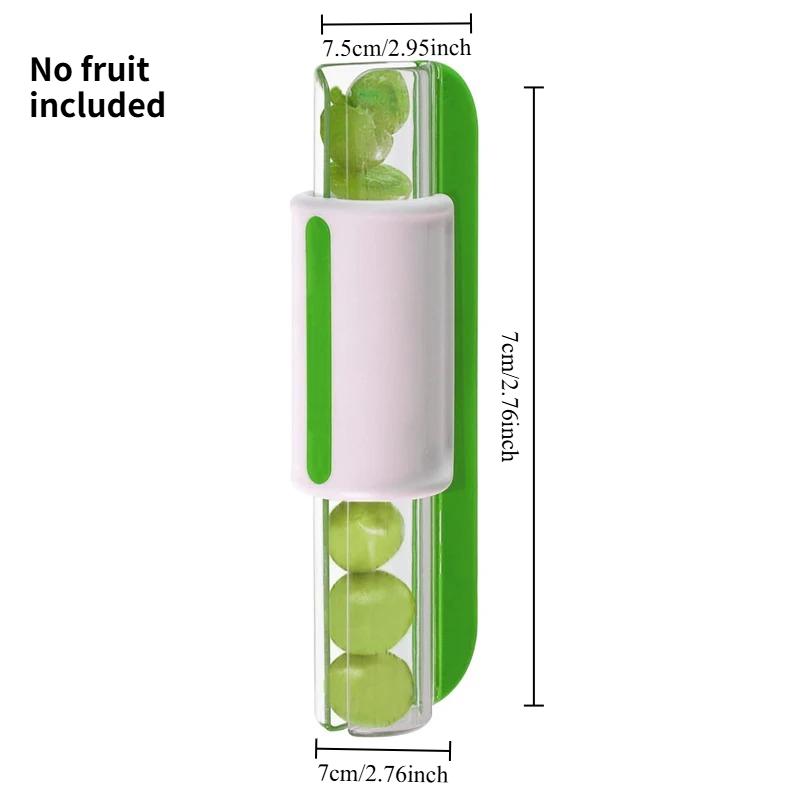 

1pc Tomato Cherry Slicer Home Kitchen Fruit Cutter for Salad Making Small Tomato Half Cutting Splitter Too зелений