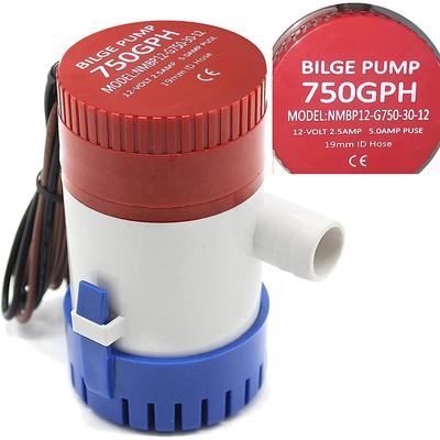 Marine DC Submersible Boat Bilge Water Pump,750 GPH 12V Cruise Ship Yacht Drainage Pump