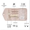 Imitation Leather Velvet Jewelry Storage Roll Travel Folding Portable Jewelry Bag Earrings Jewelry Storage Bag