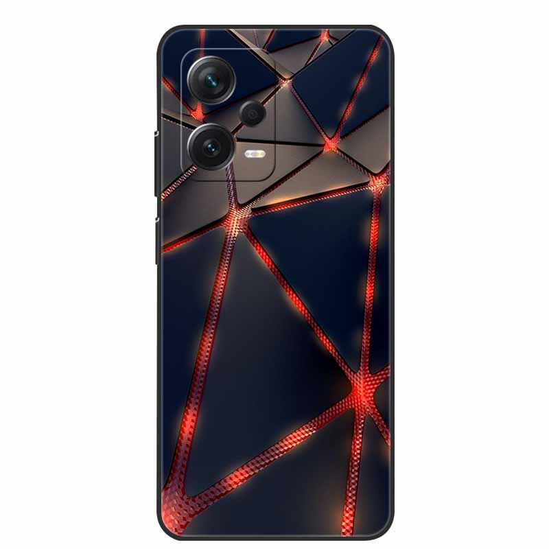 Weiche Hülle für Xiaomi Redmi Note 12 Pro 5G Case Schwarz TPU Silikon Hüllen für Redmi Note 12 Turbo 5G / Note12 Pro Plus Pro+ Wolf
