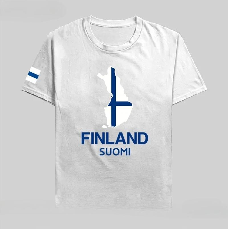 Finlande Finlandais Finn FIN Helsinki Vêtements Unisexe T-shirt Manches Courtes Unisexe Équipe Nationale Pays 2026 Mode d'Été T-shirt