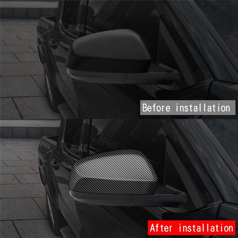 Car Side Rearview Mirror Cover Trim Frame For Toyota TACOMA 2024 Side Mirror Caps Car Exterior Parts Component Carbon Fiber