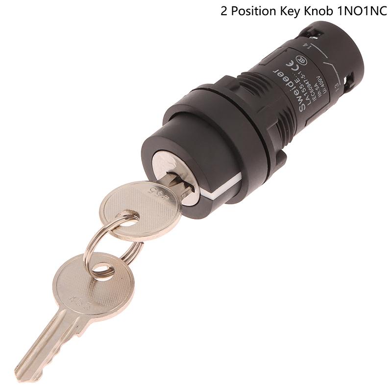 22Mm Key Knob Switch 1No1Nc 2/3 Position Self Locking Select Rotary Power Button Lock Switch Power Conversion Switch 10A On Off A1