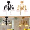 1:12 Dollhouse Miniature Led Lamp Ceiling Lamp Chandelier Droplight Lighting Home Furniture Model Doll House Decor Toy