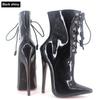FHC Women's Stage Show Dance ShoesFetish Short Boots, Man Cross Dressing Cosplay Botas,Pointed toe,Side Zip,18cm ,Custom Colorsl