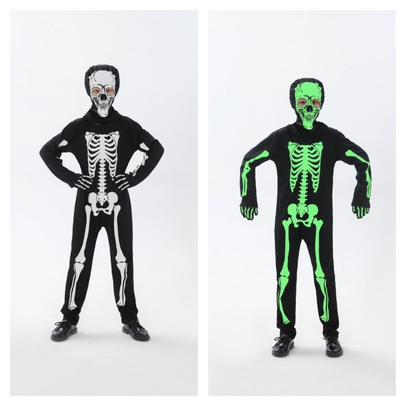 New halloween cosplay sickle dark messenger ghost costume children cos reaper luminous dress up costume