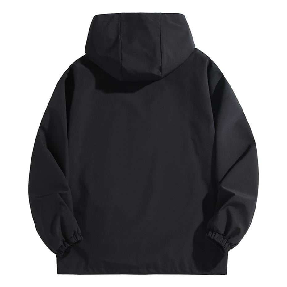 10XL 12XL Větrovka Velké velikosti Pánské Nepromokavá bunda Jednobarevná Černá Větrovka Kabáty Pánské Outdoorové svrchní oděvy