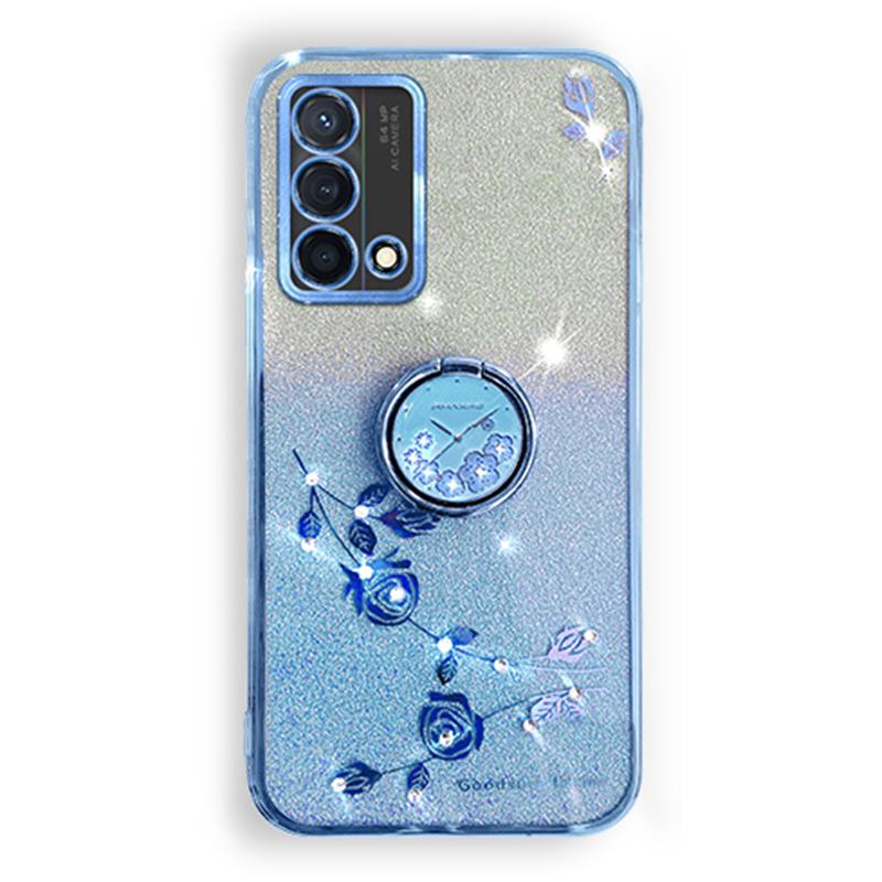 KADEM For Oppo A74 4G/F19/F19s/A95 4G/Reno6 Lite Case Glitter TPU Kickstand Phone Cover