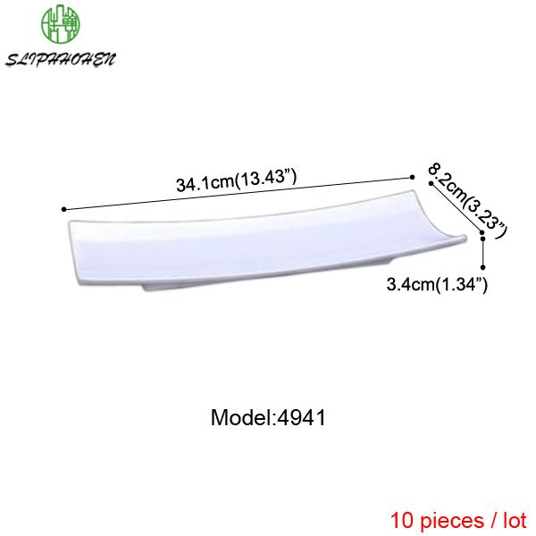 

Японский ресторан Белые прямоугольные тарелки для суши Обеденное блюдо Самообслуживание Снек-бар Имитация фарфора Посуда