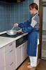 Techno Aim Flame Retardant Kitchen Apron Made In Japan Navy Width 68 X Length 90cm