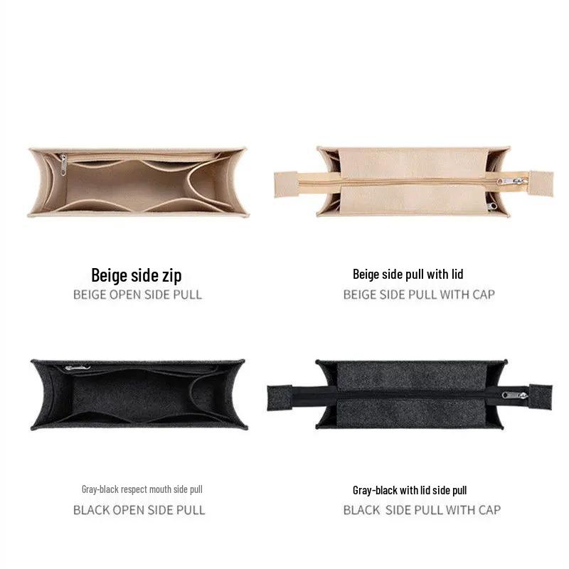Lightweight Felt Inner Bag Organizer with Support and Divider Pockets