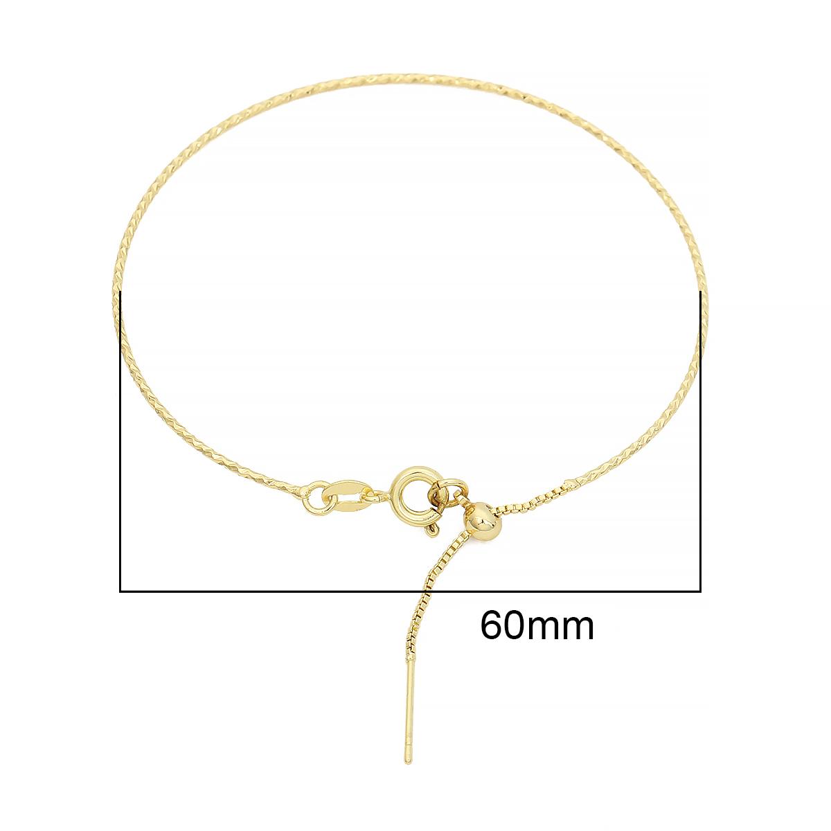 

Медный браслет-цепочка в виде круга для женщин, изысканные модные украшения 60mm 1pc золотой