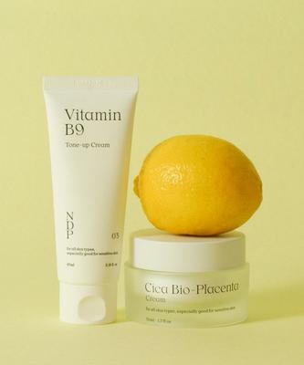 Cica Bio Placenta Cream + Vitamin B9 Tone-Up Whitening Cream 2-Piece Set