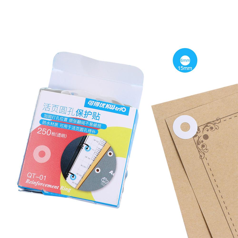 Adhesive 15mm Loose Leaf Reinforcement Ring Round Stickers Binding Paper Sticker Hole Reinforcement Labels Hole Punch Protector