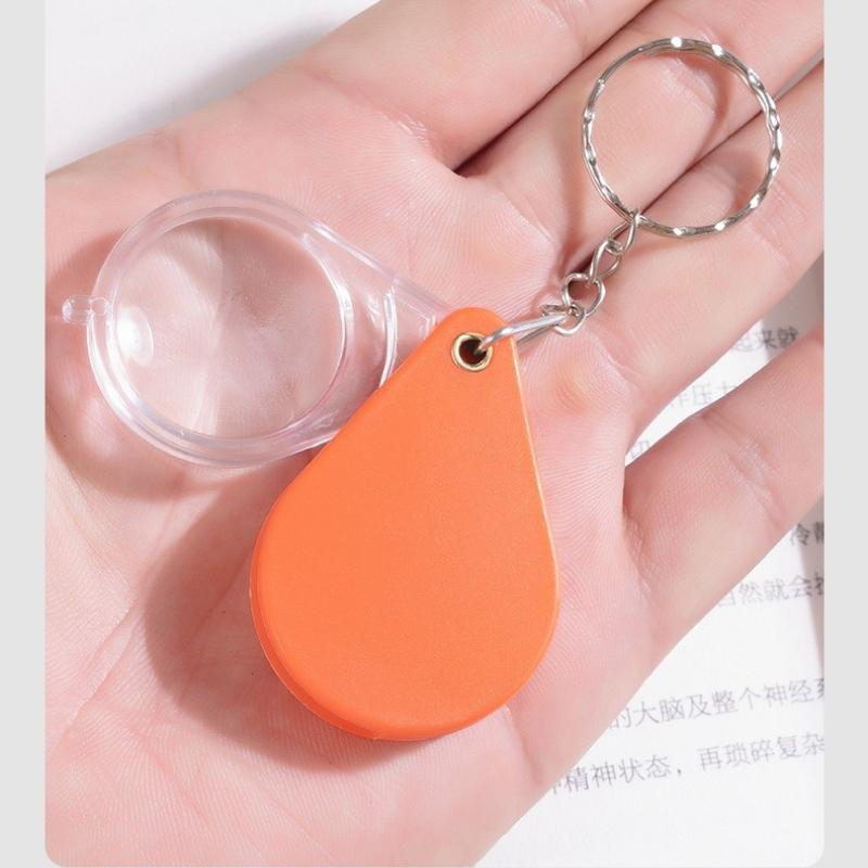 Compact Keychain Magnifying Glass, Portable Credit Card Size Reader for Small Print, Folding Pocket Lens for Home and Travel