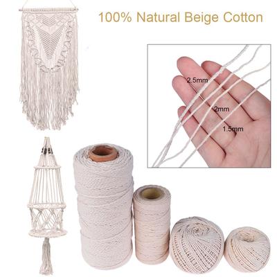 Twisted Home Decor Gift Packing Sewing Cords Twine String 100% Natural Beige Cotton DIY Rope