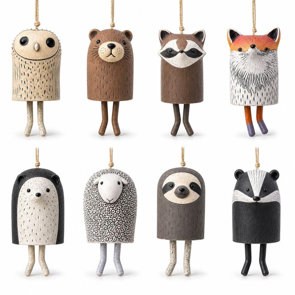 Weather Resistant Animal Wind Chime Nordic Rustic Style Animal Garden Chime  Memorial Display