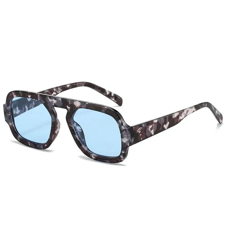 Retro Square Sunglasses Lady Fashion Simple Black Tea Sun Glasses for Women Men Trending Outdoor Casual Shades UV400