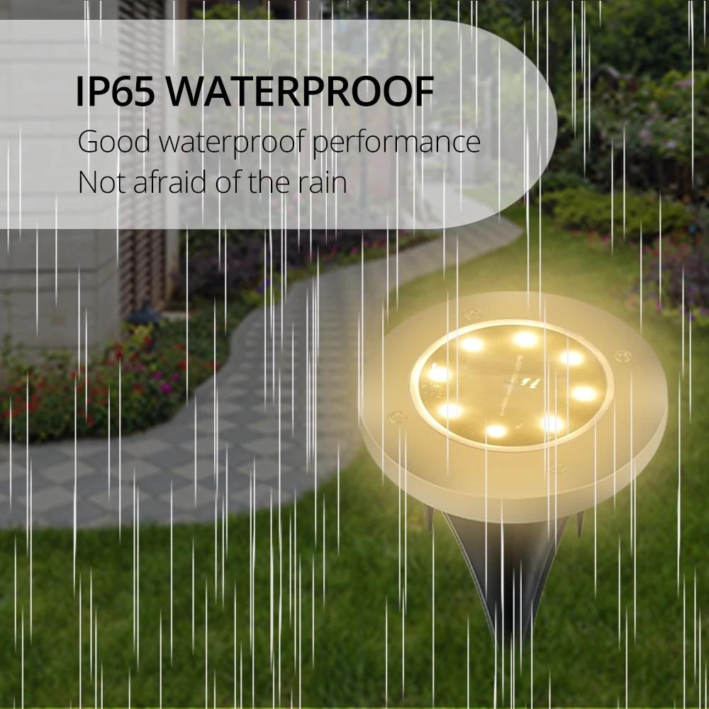 1-5pcs Solar Disc Light - Outdoor Garden LED Spot Light for Hotel Events - Decorative Buried Solar Light for Deck and Pathways