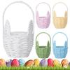 Easter Mini Handmade Rabbit Baskets with Handle Cartoon Woven Ear Decorative Basket Multi-Purpose for Camping Holiday Home Decor