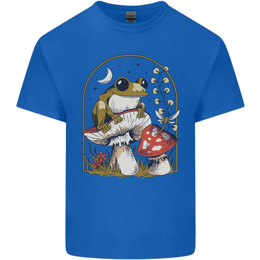 A Frog Mushrooms Foraging Mycology Fungi Unisexs Light Cotton TShirt