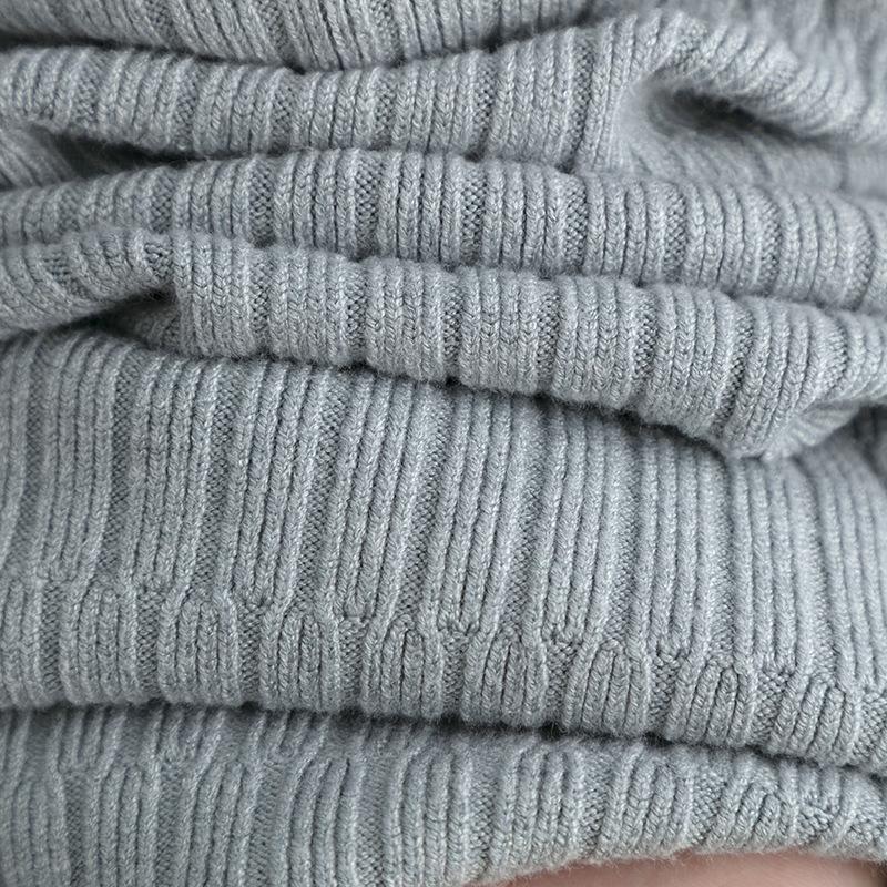 Podzim Zima Novinka O Neck Dlouhý rukáv Jednobarevný Volný Svetr Elegantní pletené šaty