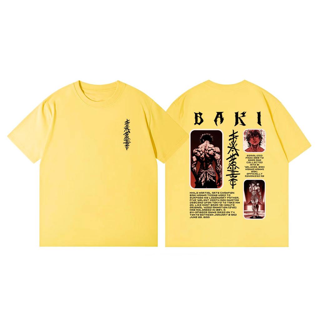 Japanese Anime Baki Graphic T Shirts Men Women Harajuku Manga Short Sleeve Tshirt Fashion Casual Oversized Tshirts Streetwear