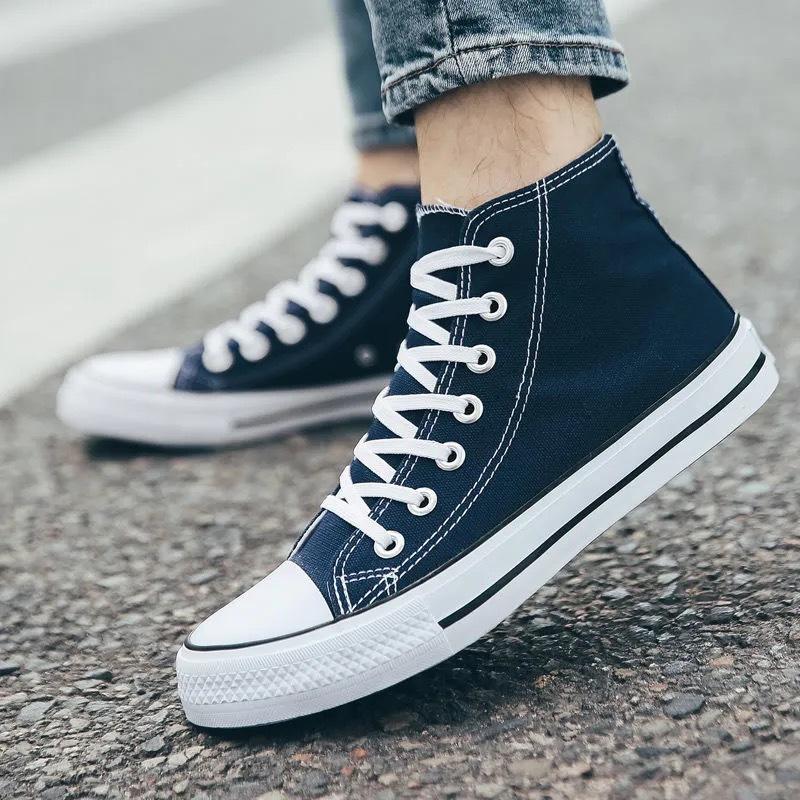 Men's shoes high-top canvas shoes men's spring and autumn student couple Korean version retro Harajuku tide board shoes women's shoes
