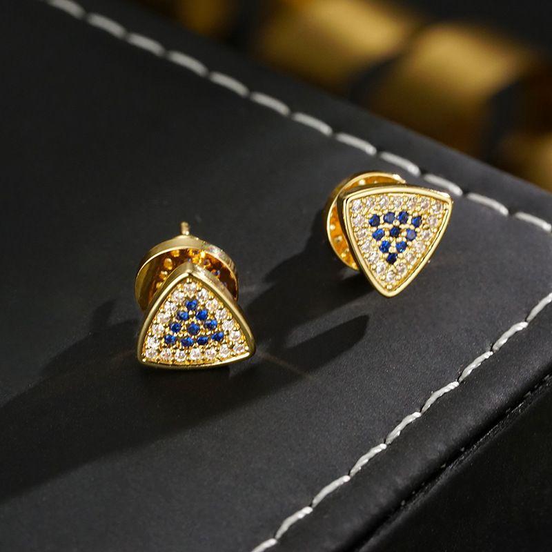 

Ktlt/Exquisite and Small Triangle Earrings Women s South Korea Stylish Niche Design Elegant Earrings Sterling Silver Needle Triangle S925 Silver Needle