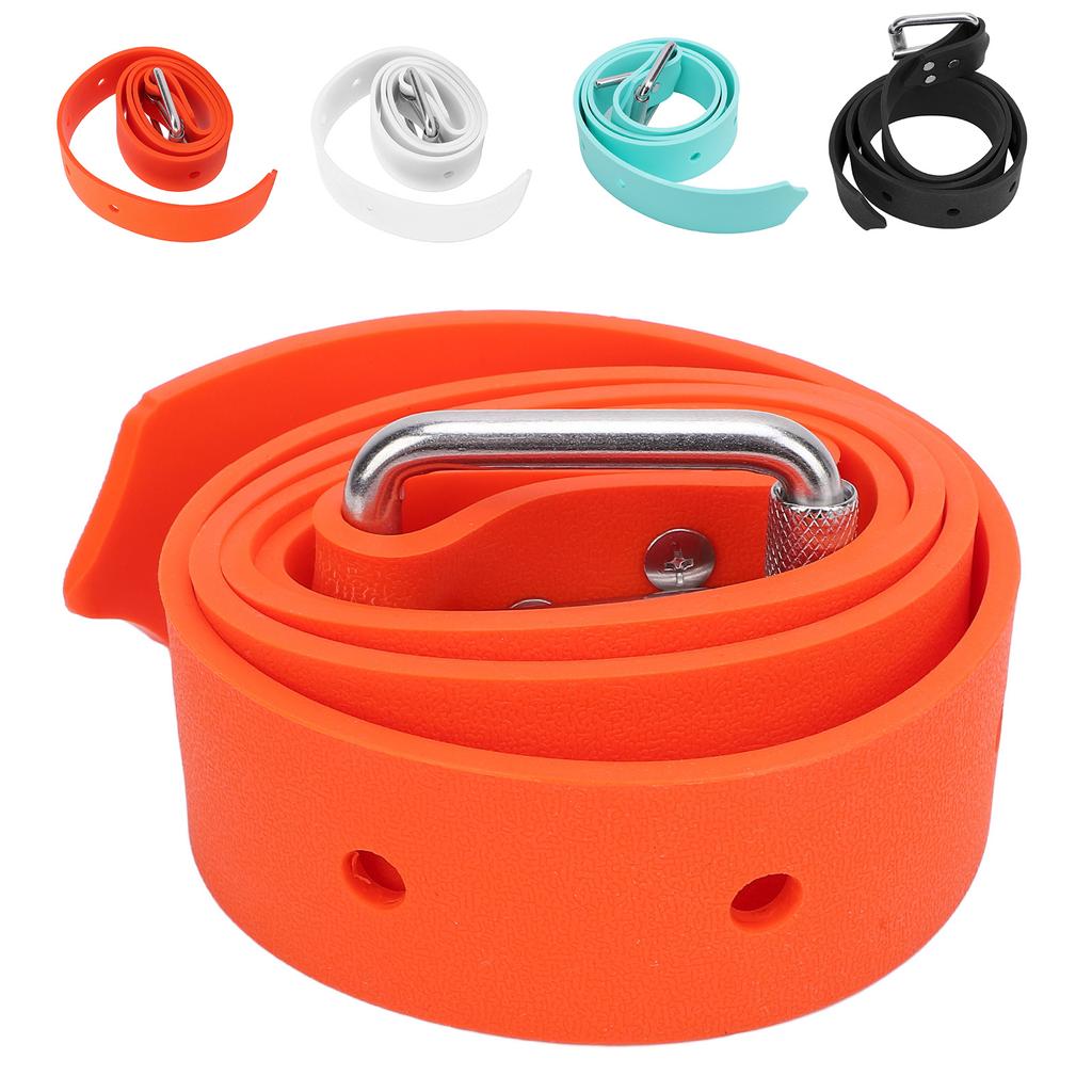 Diving Weight Belt Adjustable Silicone Freediving Weight Belt with Quick Release Buckle for Scuba Di