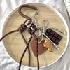 Ins Style Chocolate Bow Keychain Y2K Vintage Tassel Keyring Exquisite Creative Bag Pezndant Backpack Charms Girl Gifts