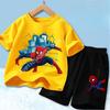 Red Spider Printed Children Print T-shirt Summer Clothes 3-12Yrs Boys Girls Short-sleeved Top+Shorts Casual Sports Set Clothing