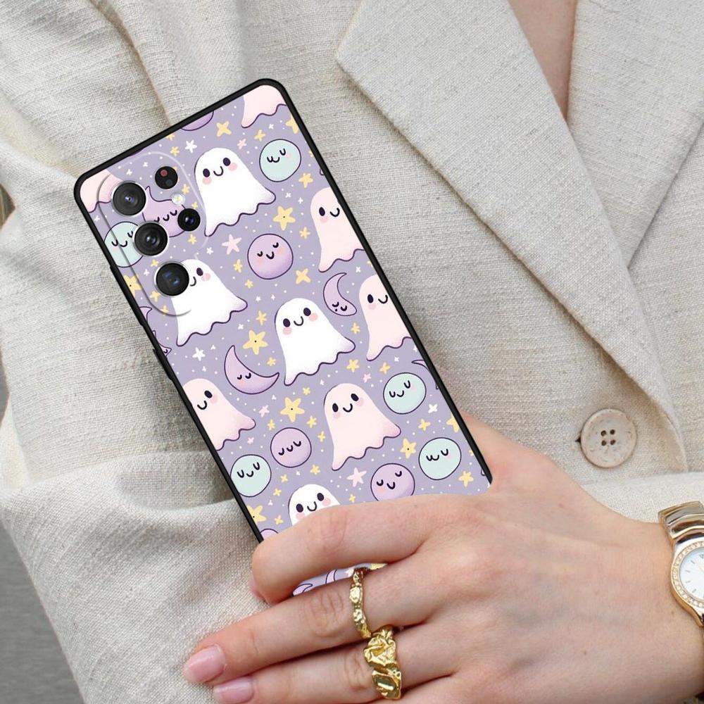 BOO Halloween Ghosts Cell Phone Case for Samsung Galaxy S26 Ultra S25 S24 S23 S22 S21 S20 Note10 Cover