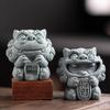 Zisha Stone Lion Pair Tea Pet