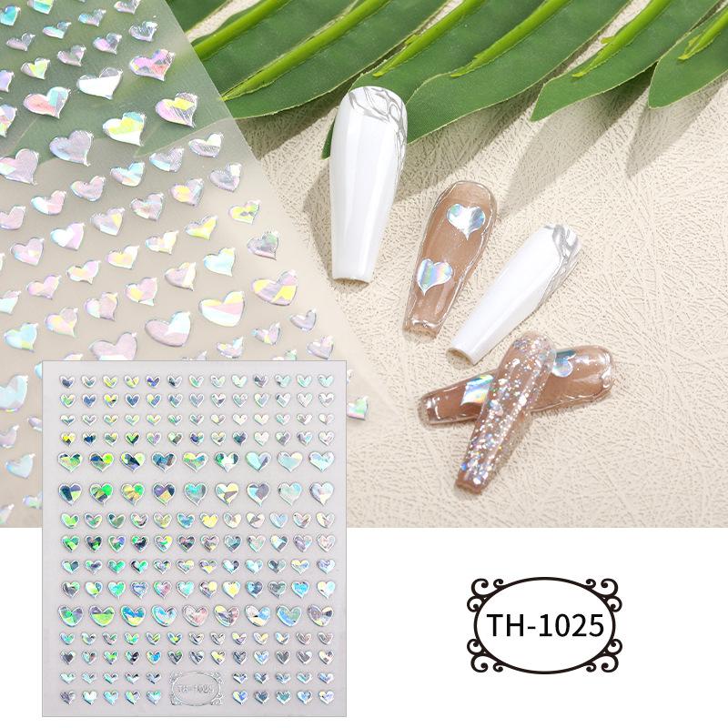 1 arkusz walentynki słodka miłość serce samoprzylepna naklejka do paznokci kalkomania zdobienie paznokci dekoracje